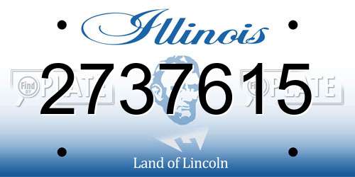 2737615 Illinois License Plate