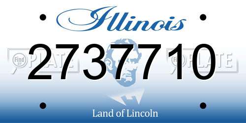 2737710 Illinois License Plate