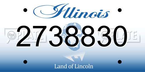 2738830 Illinois License Plate