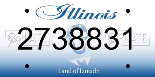2738831 Illinois License Plate