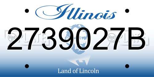 2739027B Illinois License Plate