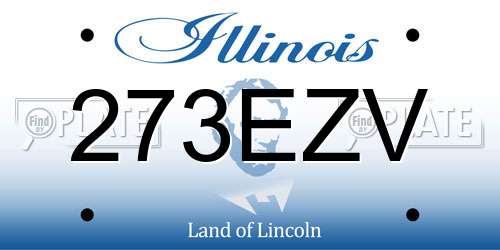 273EZV Illinois License Plate