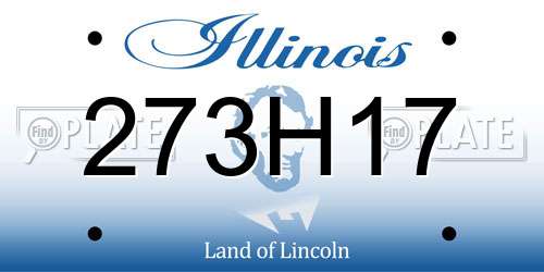 273H17 Illinois License Plate