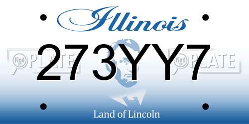 273YY7 Illinois License Plate