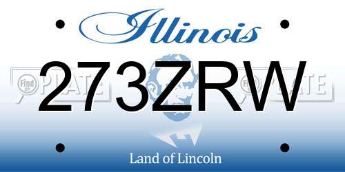 273ZRW Illinois License Plate