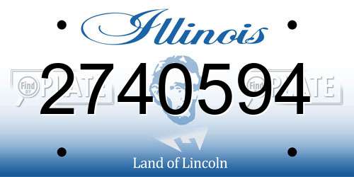 2740594 Illinois License Plate