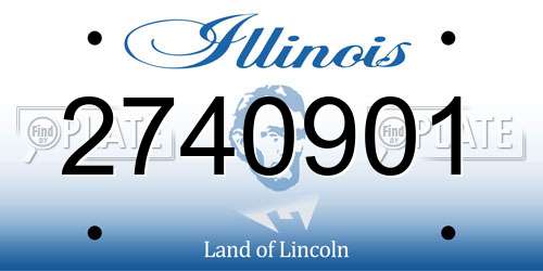 2740901 Illinois License Plate
