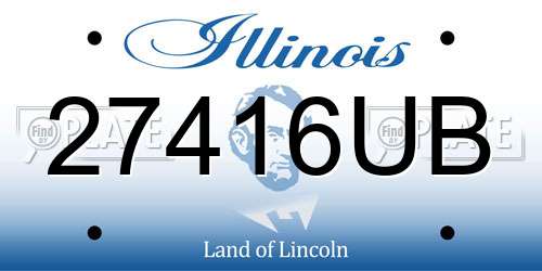 27416UB Illinois License Plate
