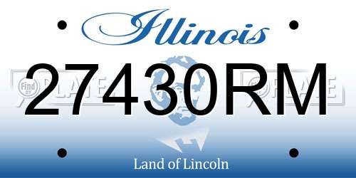 27430RM Illinois License Plate