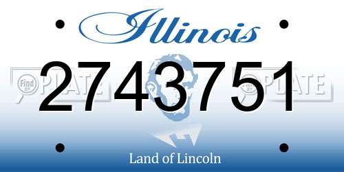 2743751 Illinois License Plate