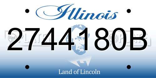 2744180B Illinois License Plate