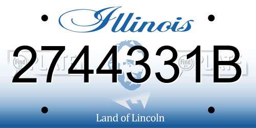 2744331B Illinois License Plate