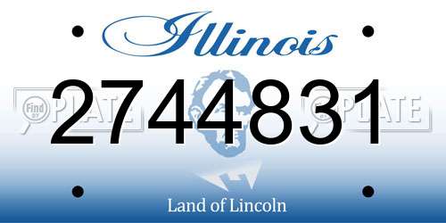 2744831 Illinois License Plate