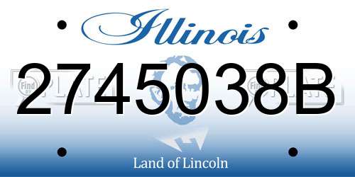 2745038B Illinois License Plate