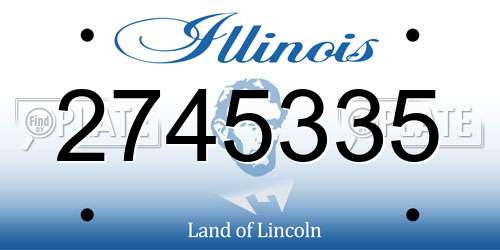 2745335 Illinois License Plate