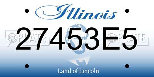 27453E5 Illinois License Plate