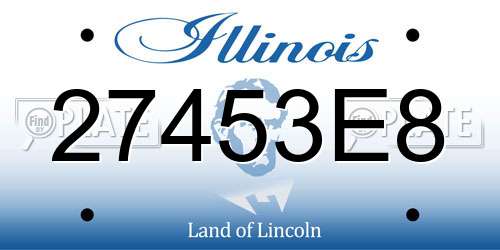 27453E8 Illinois License Plate