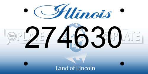 274630 Illinois License Plate