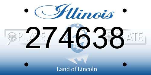 274638 Illinois License Plate