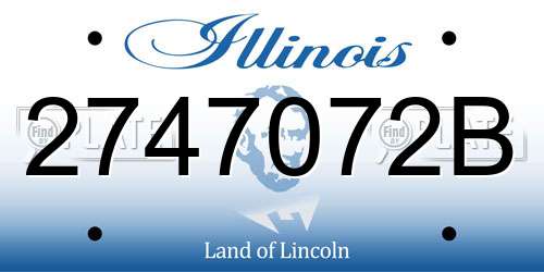 2747072B Illinois License Plate