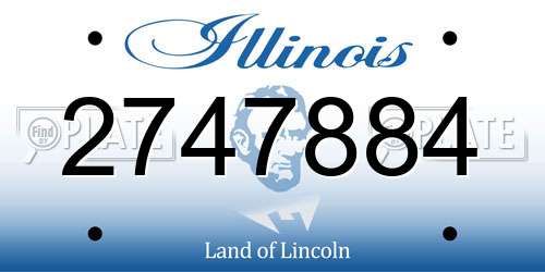2747884 Illinois License Plate