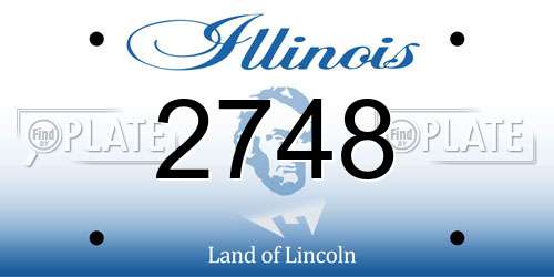 2748 Illinois License Plate