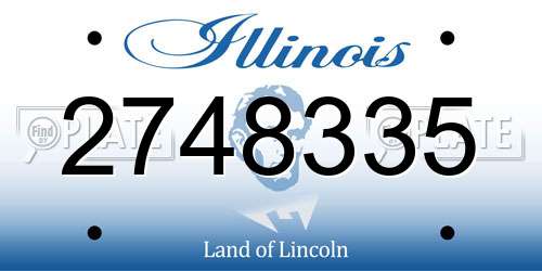 2748335 Illinois License Plate