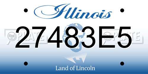27483E5 Illinois License Plate