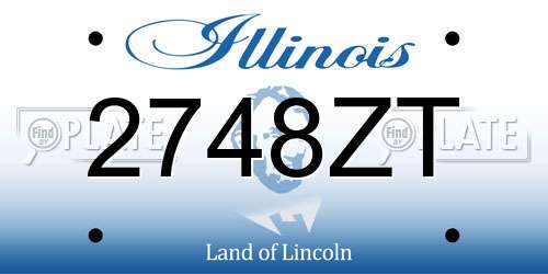 2748ZT Illinois License Plate