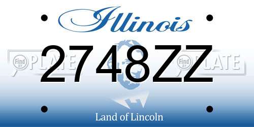 2748ZZ Illinois License Plate