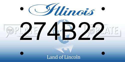 274B22 Illinois License Plate