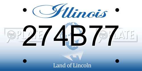 274B77 Illinois License Plate