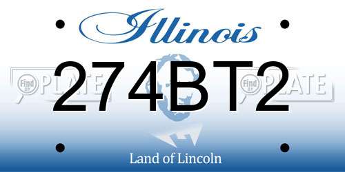 274BT2 Illinois License Plate