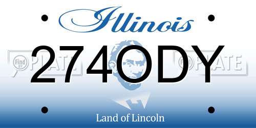 274ODY Illinois License Plate