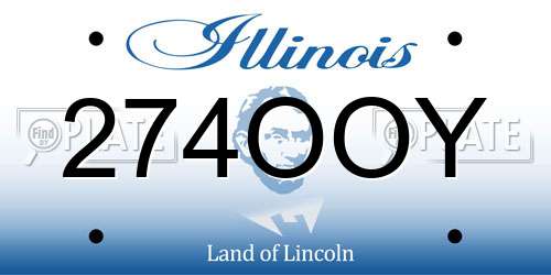 274OOY Illinois License Plate