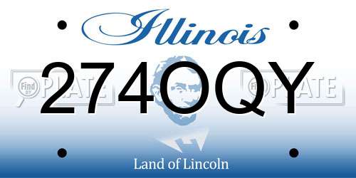 274OQY Illinois License Plate