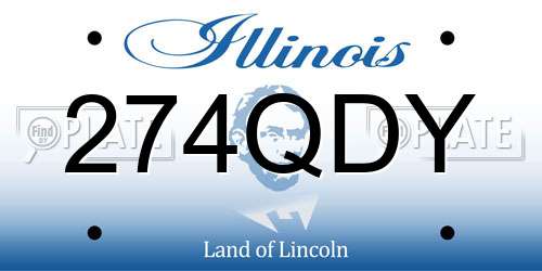 274QDY Illinois License Plate