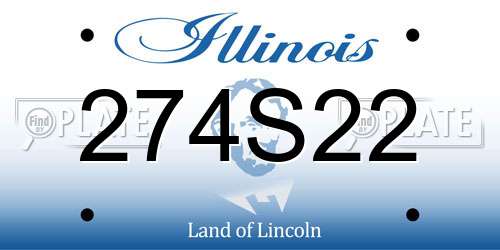 274S22 Illinois License Plate