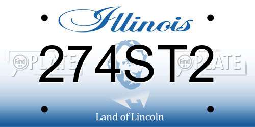 274ST2 Illinois License Plate