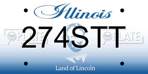 274STT Illinois License Plate