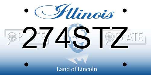 274STZ Illinois License Plate