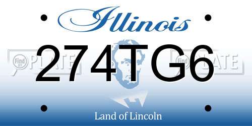 274TG6 Illinois License Plate