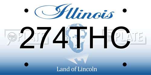 274THC Illinois License Plate
