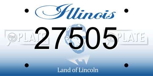 27505 Illinois License Plate