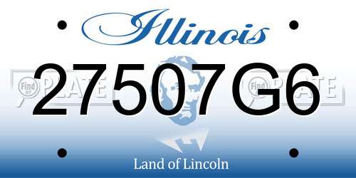 27507G6 Illinois License Plate
