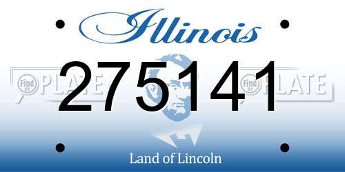 275141 Illinois License Plate