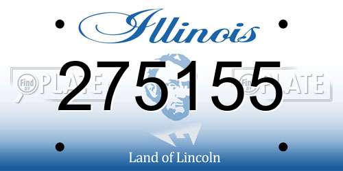 275155 Illinois License Plate