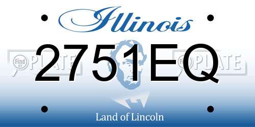 2751EQ Illinois License Plate