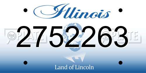2752263 Illinois License Plate