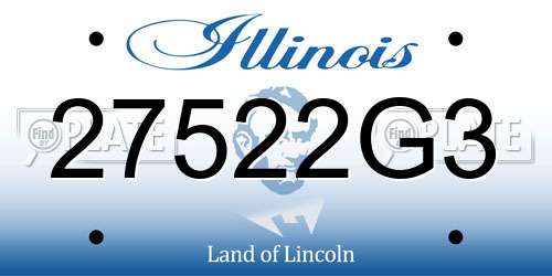 27522G3 Illinois License Plate